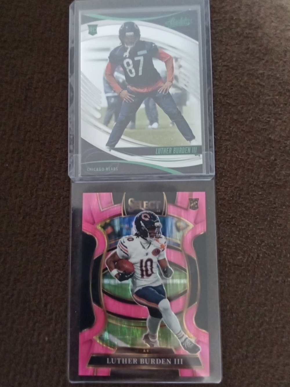 Panini Luther Burden III Football Cards - Pink and Black Accents
